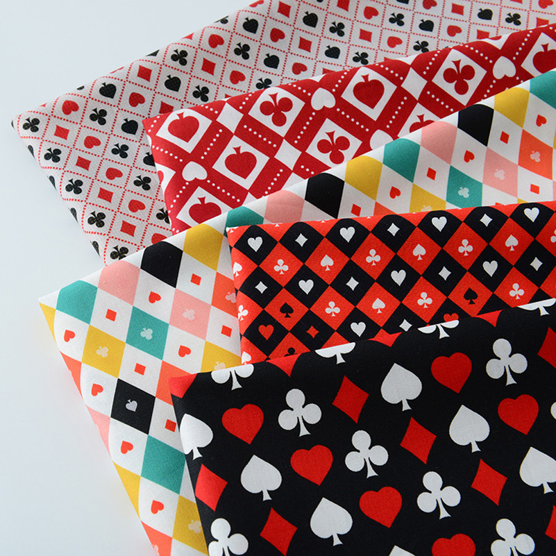 Home Textiles And Decor - Ins Poker Element Cotton Digital Printing