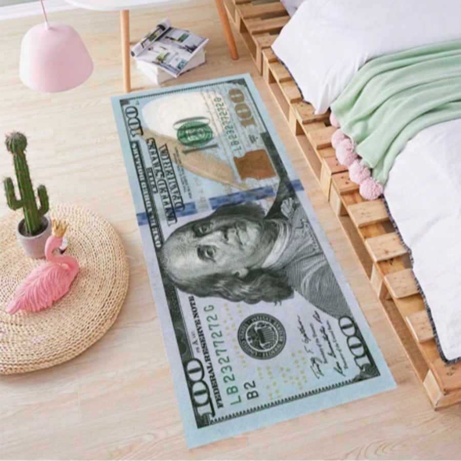 Home Textiles - Money Rugs 100 Dollar Bill Runner