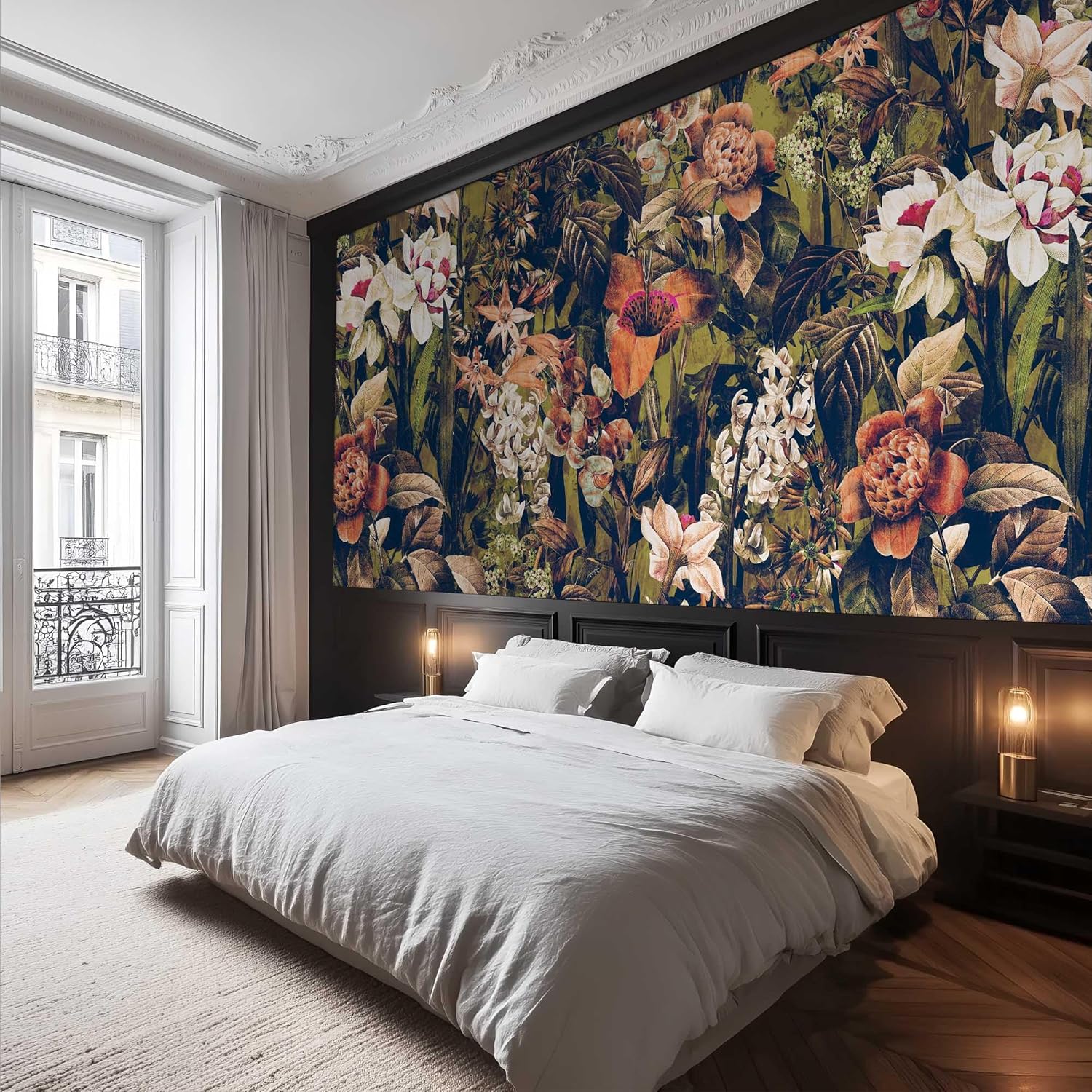 Home Textiles Luxury Curtains - Luxury Floral Tapestry Bed Backdrop Wall