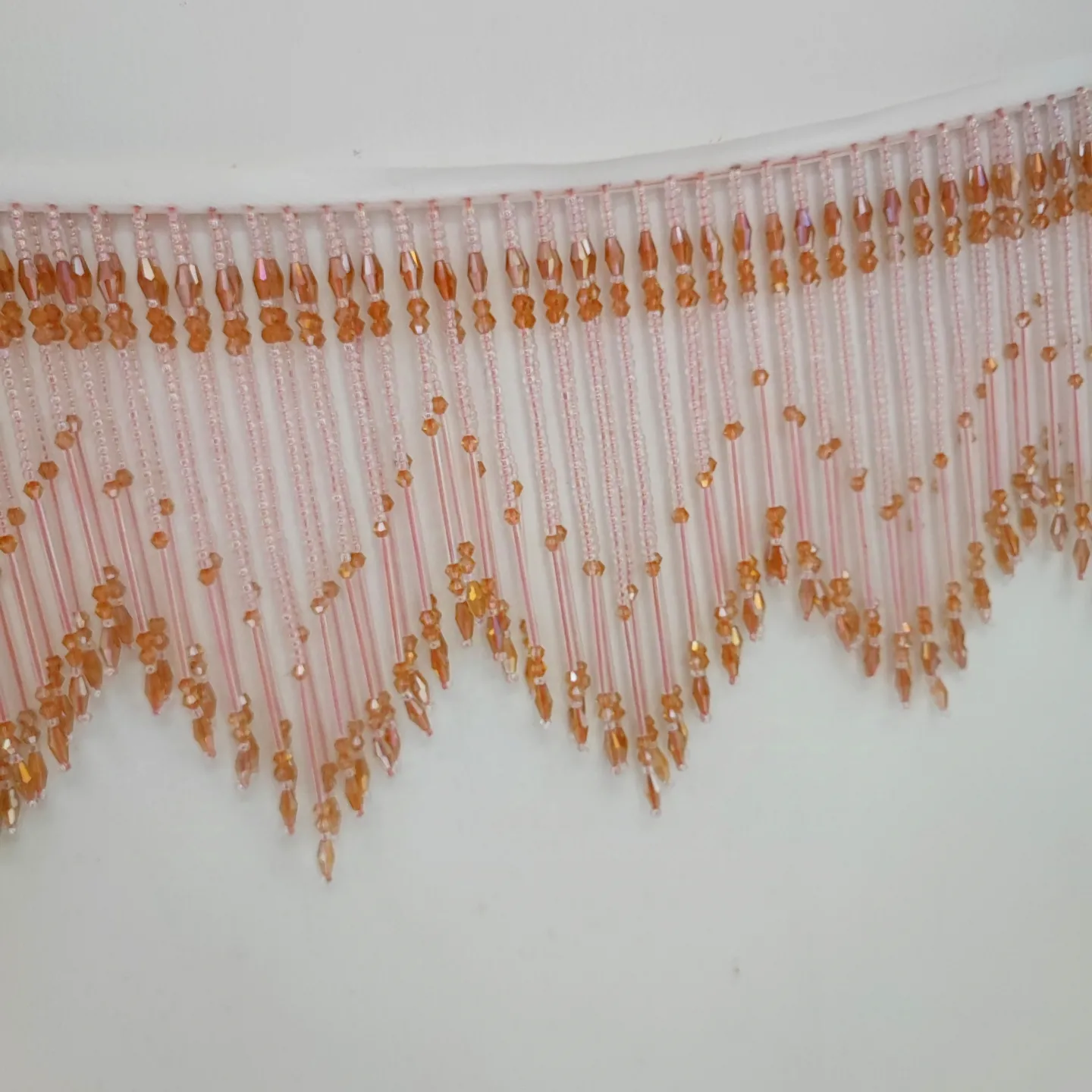 Home Textiles Luxury Curtains - Handmade Beaded Fringe Trim, Luxury Crystal