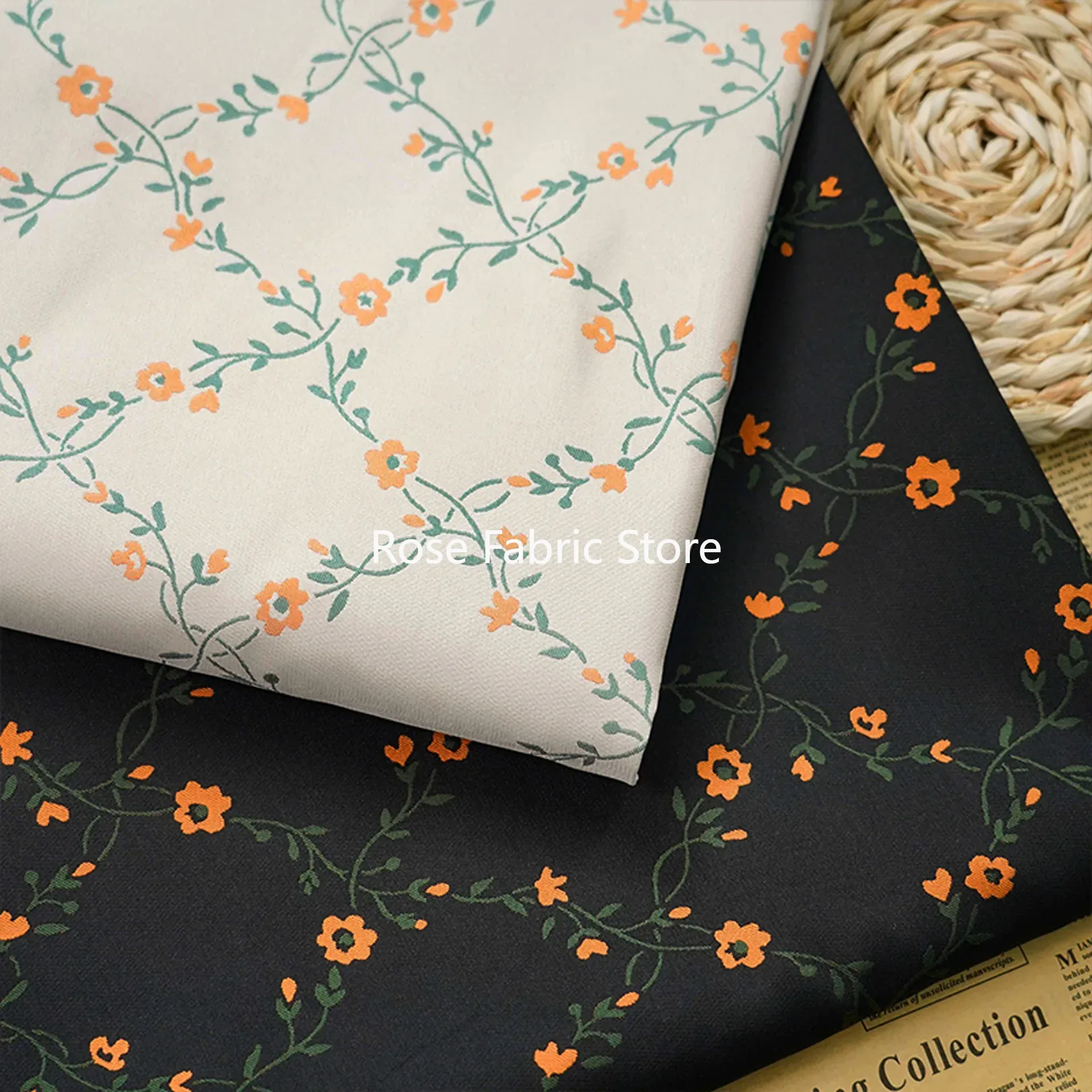 Home Textiles And Decor - 1 Meter Small Flower Yarn Dyed