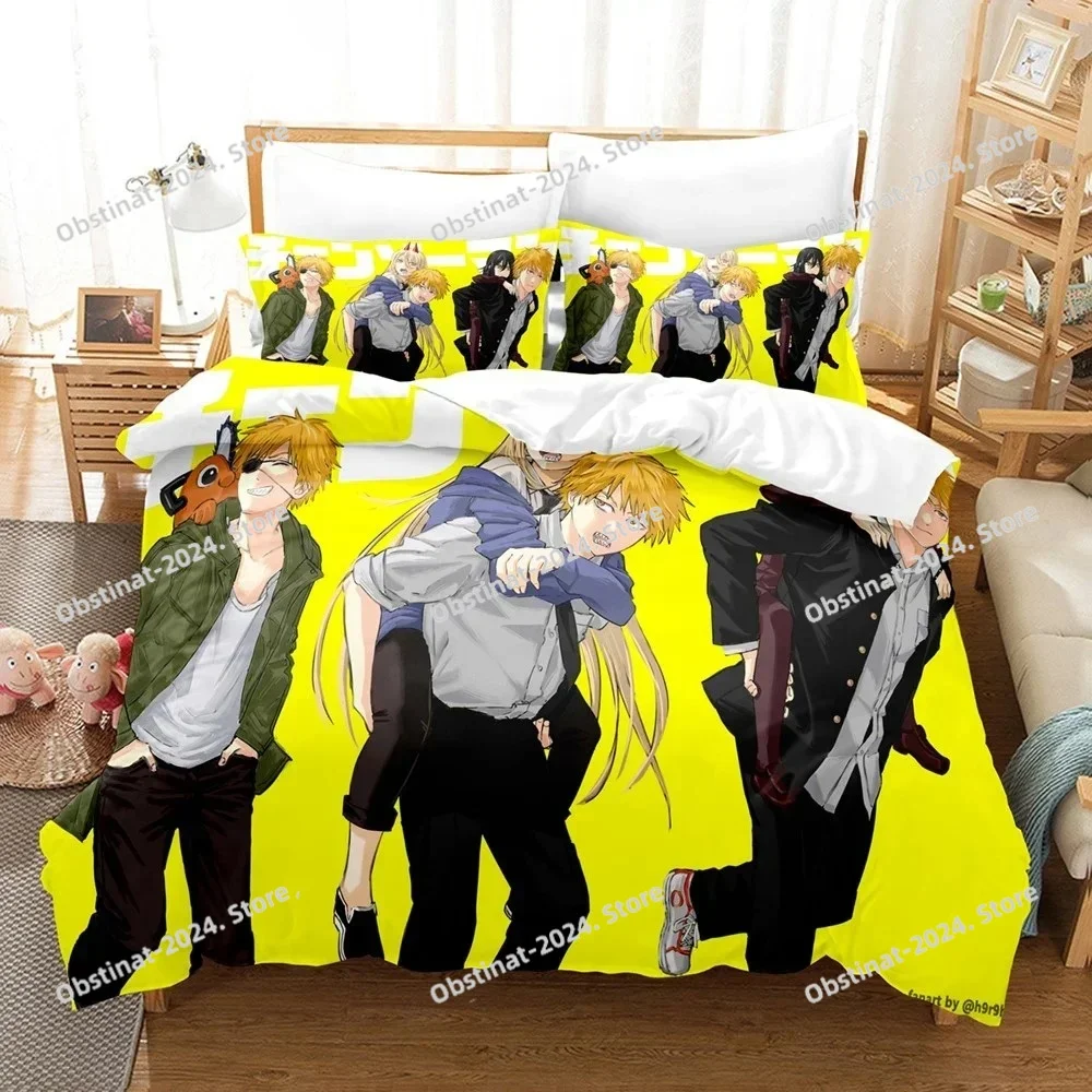 Chainsaw Man Bedding Set Duvet - Home Textiles Bedding ulasan dan harga