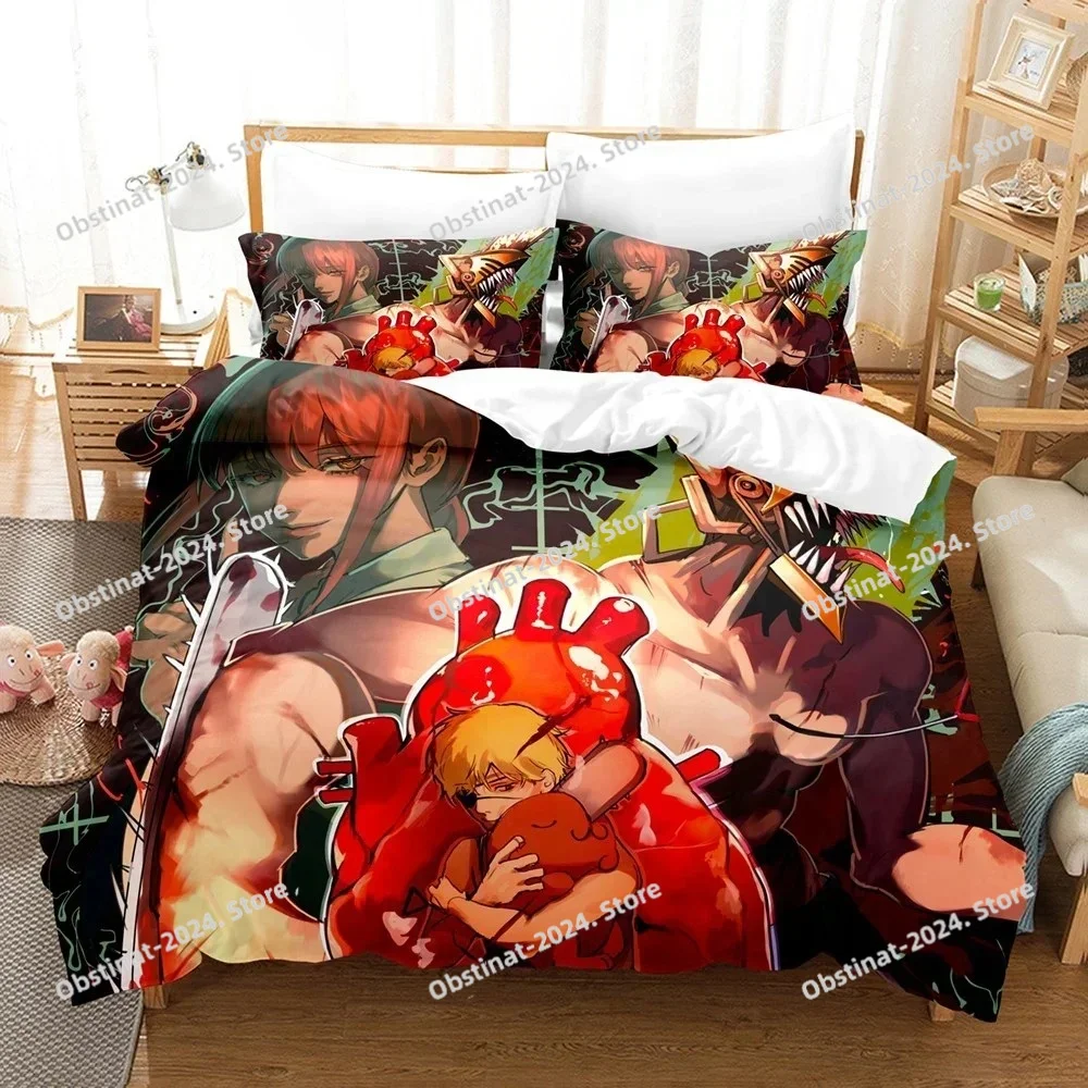 Chainsaw Man Bedding Set Duvet - Home Textiles Bedding ulasan dan harga
