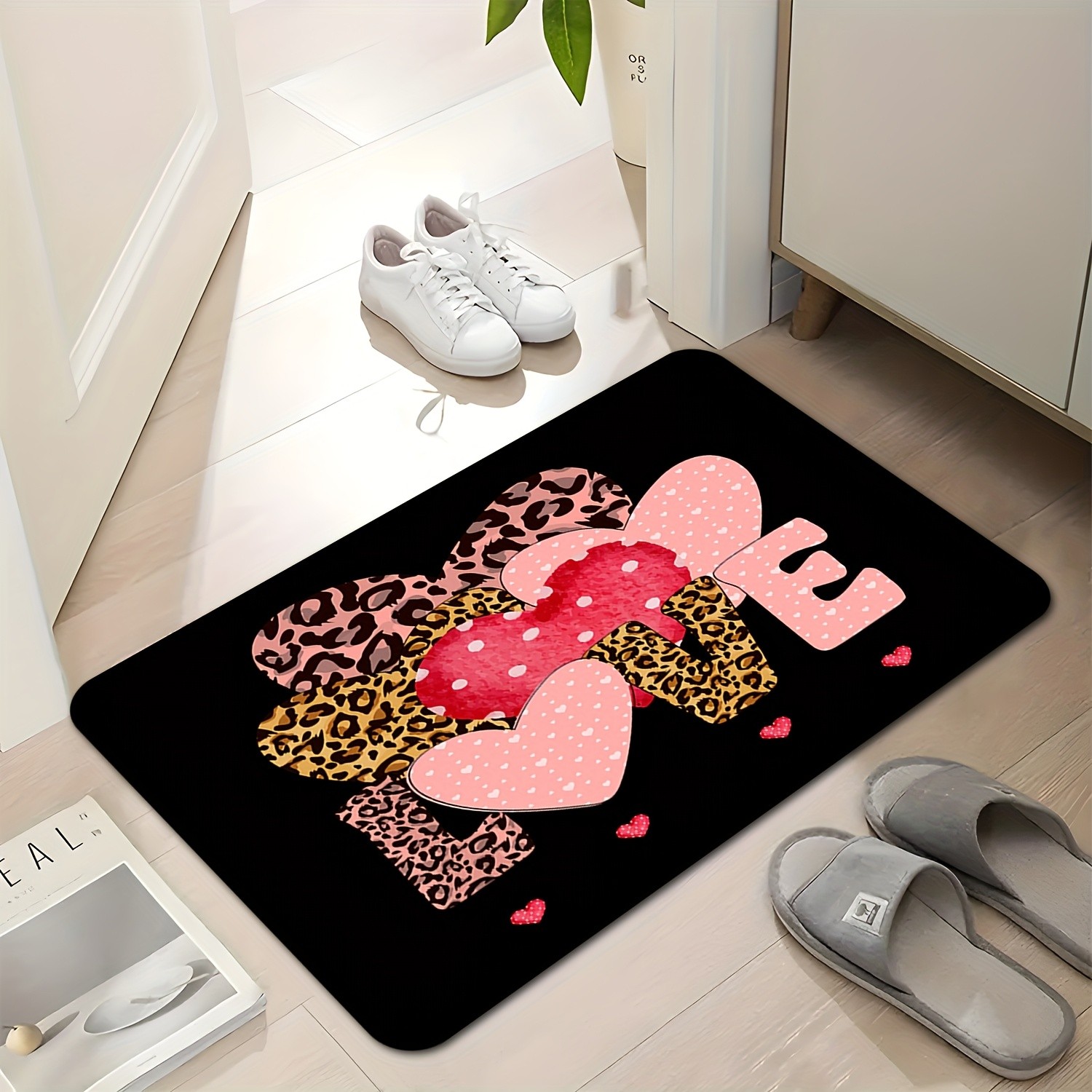 Leopard Heart Love Print Doorm - Home Textiles Premium ulasan dan harga