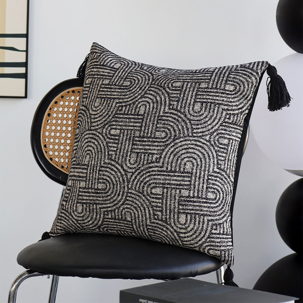 Geometric Tassel Cushion Cover - Pillow Cover 20X20 ulasan dan harga