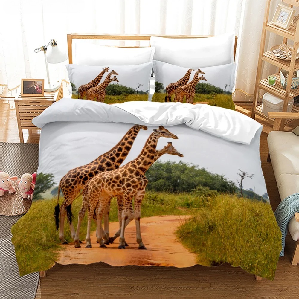 African Animals Giraffe Sunset - Home Textiles Bedding ulasan dan harga