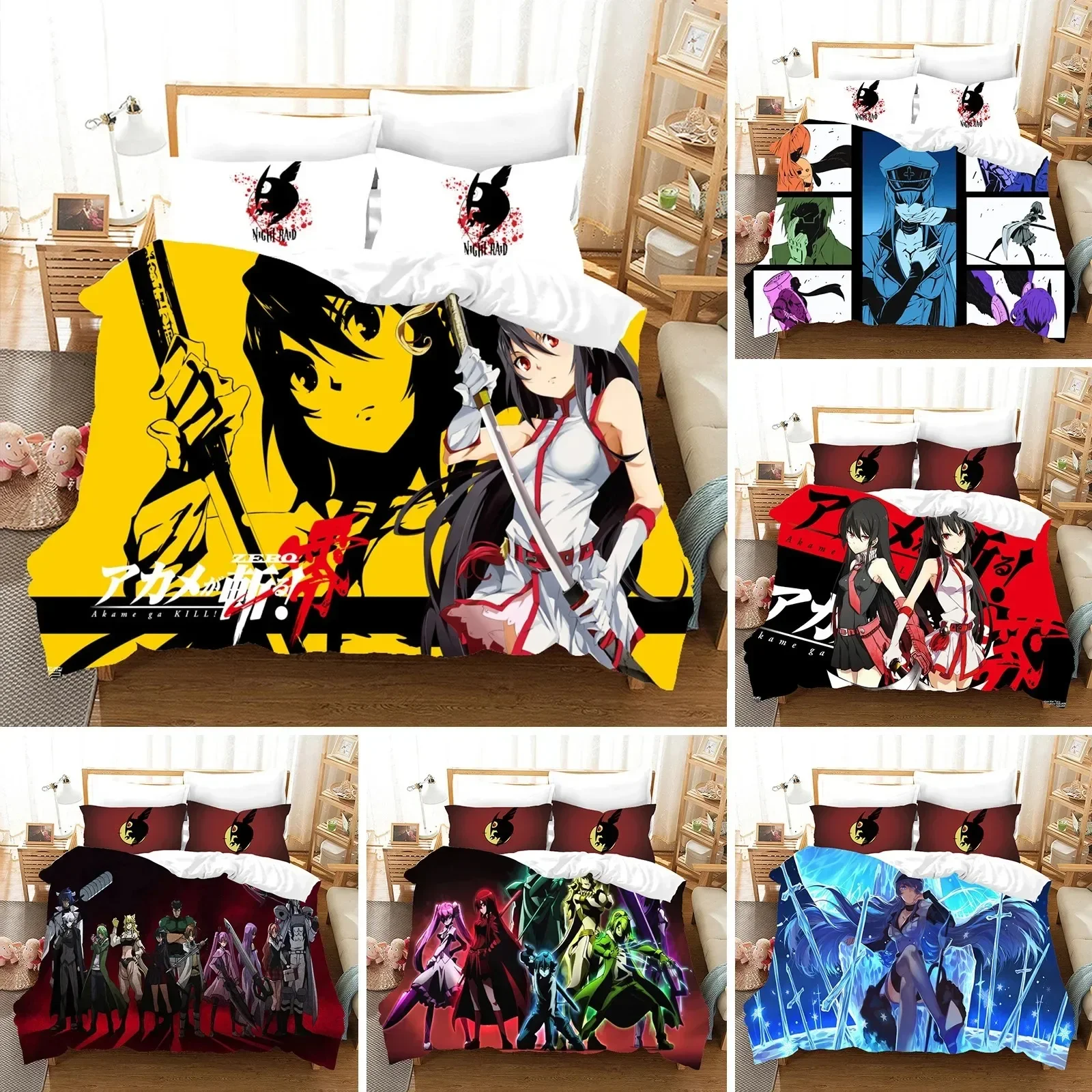 Anime Akame ga KILL Bedding se - Home Textiles Bedding ulasan dan harga