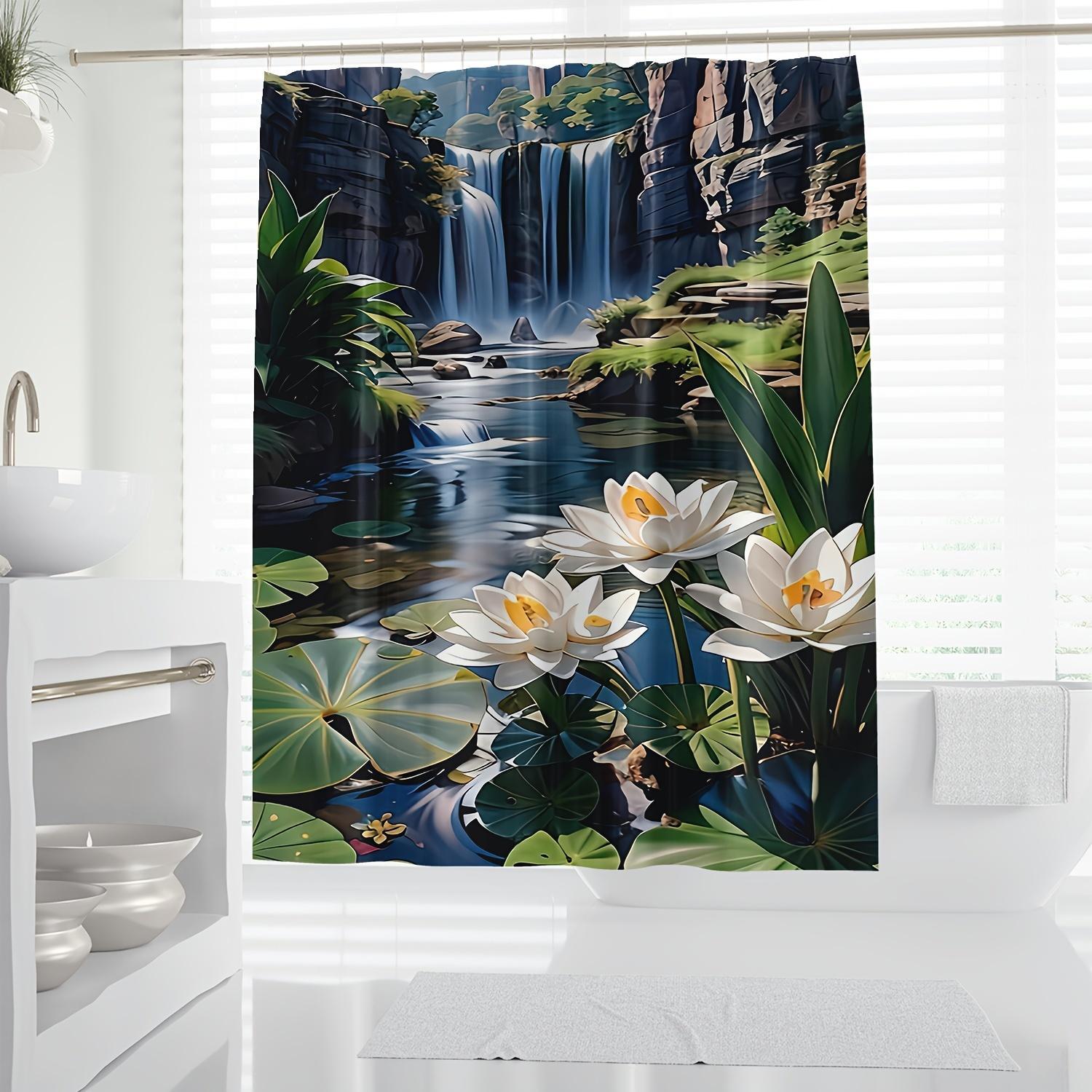 Waterproof Polyester Shower Cu - Home Textiles Luxury Curtains ulasan dan harga