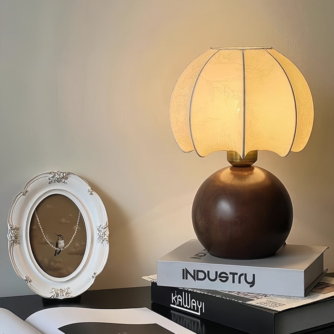 Vintage floral table lamp, med - Home Textiles ulasan dan harga