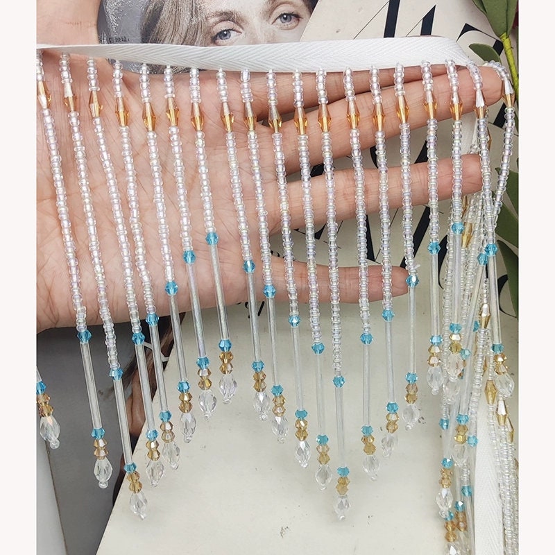 Handmade Beaded Fringe Trim, L - Home Textiles Luxury Curtains ulasan dan harga