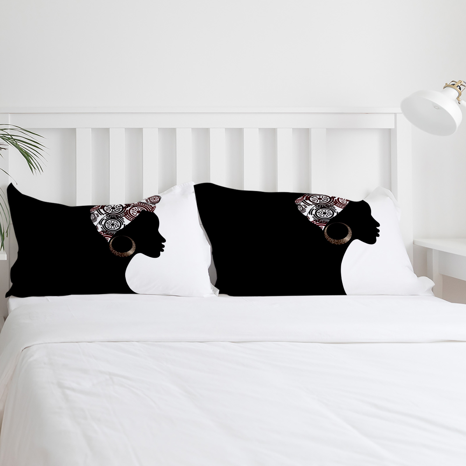 Black Woman Black White Beddin - Home Textiles Bedding ulasan dan harga