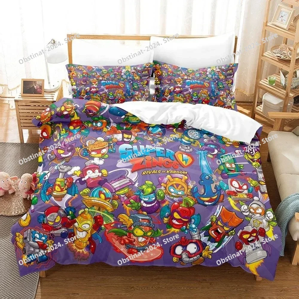 3D Print Anime Super Zings Bed - Home Textiles Bedding ulasan dan harga